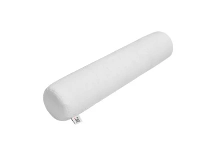 Perna alba din in in forma de cilindru SNOWY WHITE 14 x 55 cm