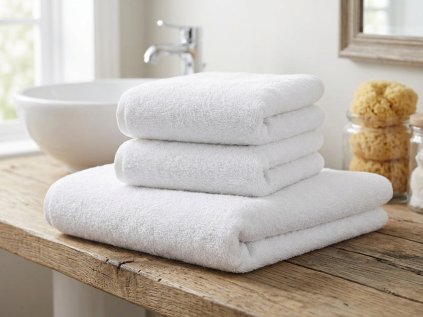 Osuška MONEA 70x140 cm bílá, 100% bavlna