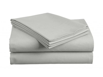 Bavlněné prostěradlo BASIC 200x220 cm světle šedé – extra jemné a prodyšné
