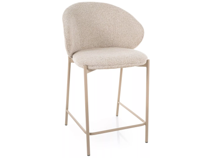 Barová židle KIOTO kašmír světle béžová moderní design