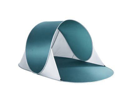 Samorozkládací plážový stan SUNSHADE 190x120 cm tmavě modrá/bílá k moři