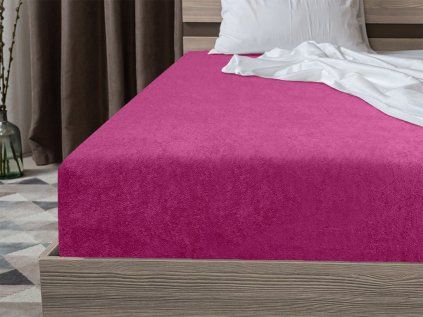 Froté prostěradlo EXCLUSIVE 90x200 cm purpurové do ložnice