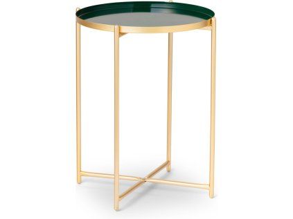Odkládací stolek ELLA Ø 30 cm zlatý s elegantní konstrukcí
