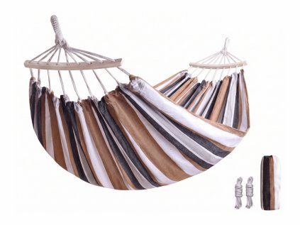 Houpací síť ZENVIO COMFORT 200x80 cm hnědá s taškou zdarma