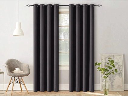 Závěs OXFORD LIGHT 140x250 cm černý pro moderní interiér