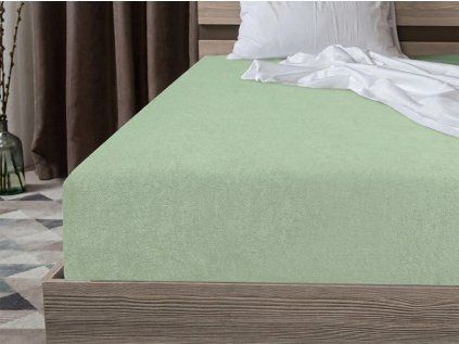 99335 4 napinaci prosteradlo molton svetle zelene 90 x 200 cm pro maximalni pohodli