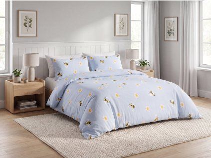 99506 2 stylove bavlnene povleceni beelune svetle modre do utulne loznice