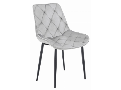 100508 sametova jidelni zidle tor svetle seda s modernim designem