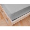 Cearsaf Jersey  pentru patut cu elastic gri deschis 70x140 cm