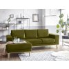 Olivově zelená rohová sedací souprava MOON (Varianta de canapea Colt Stanga)