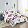 Lenjerie de pat din microfibra alb, COLORED BUTTERFLY