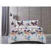 Lenjerie de pat din microfibra alb, COLORED BUTTERFLY