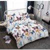 Lenjerie de pat din microfibra alb, COLORED BUTTERFLY