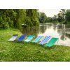 39982 16 skladaci plazove lehatko sand modrobile s jednoduchym designem