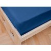 Cearsaf Jersey pentru patut copii cu elastic albastru inchis 70x140 cm