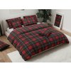 Stylové bavlněné povlečení ALBURY červené 140x200 cm + polštářek 40x40