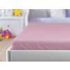 Cearsaf din bumbac jersey pentru patut copii roz 70 x 140 cm