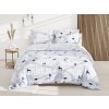 Bílé zimní povlečení SOBI A STROMKY z příjemné bavlny