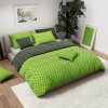 Lenjerie de pat din bumbac COLAM verde-negru