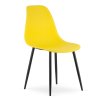 Žlutá jídelní židle OSAKA s černými kovovými nohami do moderní kuchyně