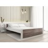 Pat dublu Culoare alb/stejar trufa, IKAROS DOUBLE 180 x 200 cm