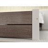 Pat dublu Culoare alb/stejar trufa, IKAROS DOUBLE 180 x 200 cm