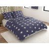Bavlněné povlečení LINE STAR tmavě modré s bílými hvězdami