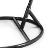 Scaun suspendat negru KOKON cu suport pentru balcon modern