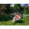 Scaun suspendat negru KOKON cu suport pentru spatii moderne