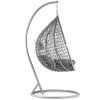 Scaun suspendat gri KOKON cu stativ si perna gri design modern