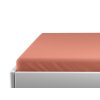 Cearceaf jersey pentru patut copii maro caramiziu, 60 x 120 cm
