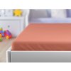 Cearceaf jersey pentru patut copii maro caramiziu, 60 x 120 cm
