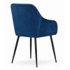 44085 4 tmave modre sametove jidelni kreslo nugat