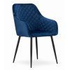 44085 tmave modre sametove jidelni kreslo nugat