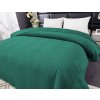 Zelený sametový přehoz na postel se vzorem ARROW VELVET (Dimensiune 200 x 220 cm)