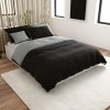 Stylové povlečení MONOCHROMATIC šedé – kombinace černé a šedé