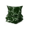Bavlněné povlečení TEMPESTA – elegantní zelený mramorový design