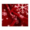 Mikroplyšová sada 2x povlečení SNOWFALL červené + SOFT prostěradlo bílé