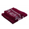 Set prosop baie și mâini BAMBOO visiniu cu bordură decorativă, 70% bambus, 30% bumbac