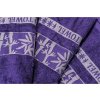 Bordură stilizată pe prosoapele BAMBOO mov, combinație 70% bambus și 30% bumbac