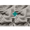2x Cearsaf Cocolino microplus cu elastic SOFT 90x200 cm gri deschis