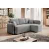 Rohová sedací souprava HADSON světle šedá s pohodlným polstrováním