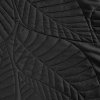 Černý přehoz na postel se vzorem LEAVES (Dimensiune 170 x 210 cm)