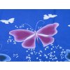 Lenjerie de pat din bumbac PURPLE BUTTERFLY albastru inchis