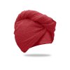 59077 1 rychleschnouci frote turban na vlasy cerveny 100 bavlna
