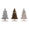 Dekorační vánoční stromeček s kožešinou LUSH 28 cm - různé barvy (Culoare Maro)