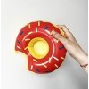 Suport pentru bauturi gonflabil DONUT rosu