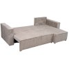 Béžová oboustranná rohová pohovka COSARO s úložným prostorem