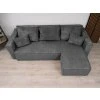 Canapea colt extensibila SMART COSARO gri, cu colt bilateral + 2 perne CADOU