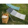 61528 7 sada 2 ks skladacich plazovych lehatek sand sede pruhy pro relax u vody